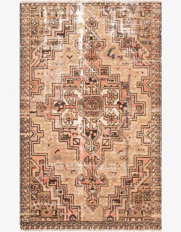 3' 9 x 6' 3 Hand Knotted Ultra Vintage Persian Wool Rug