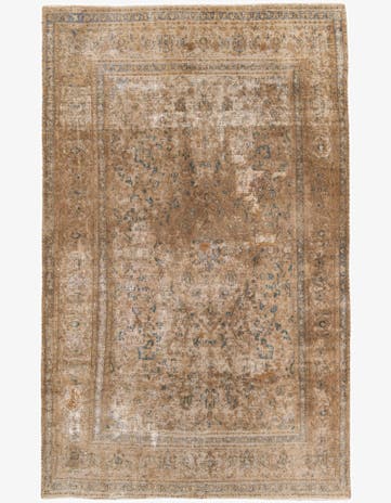 6' x 9' 3 Hand Knotted Ultra Vintage Persian Wool Rug