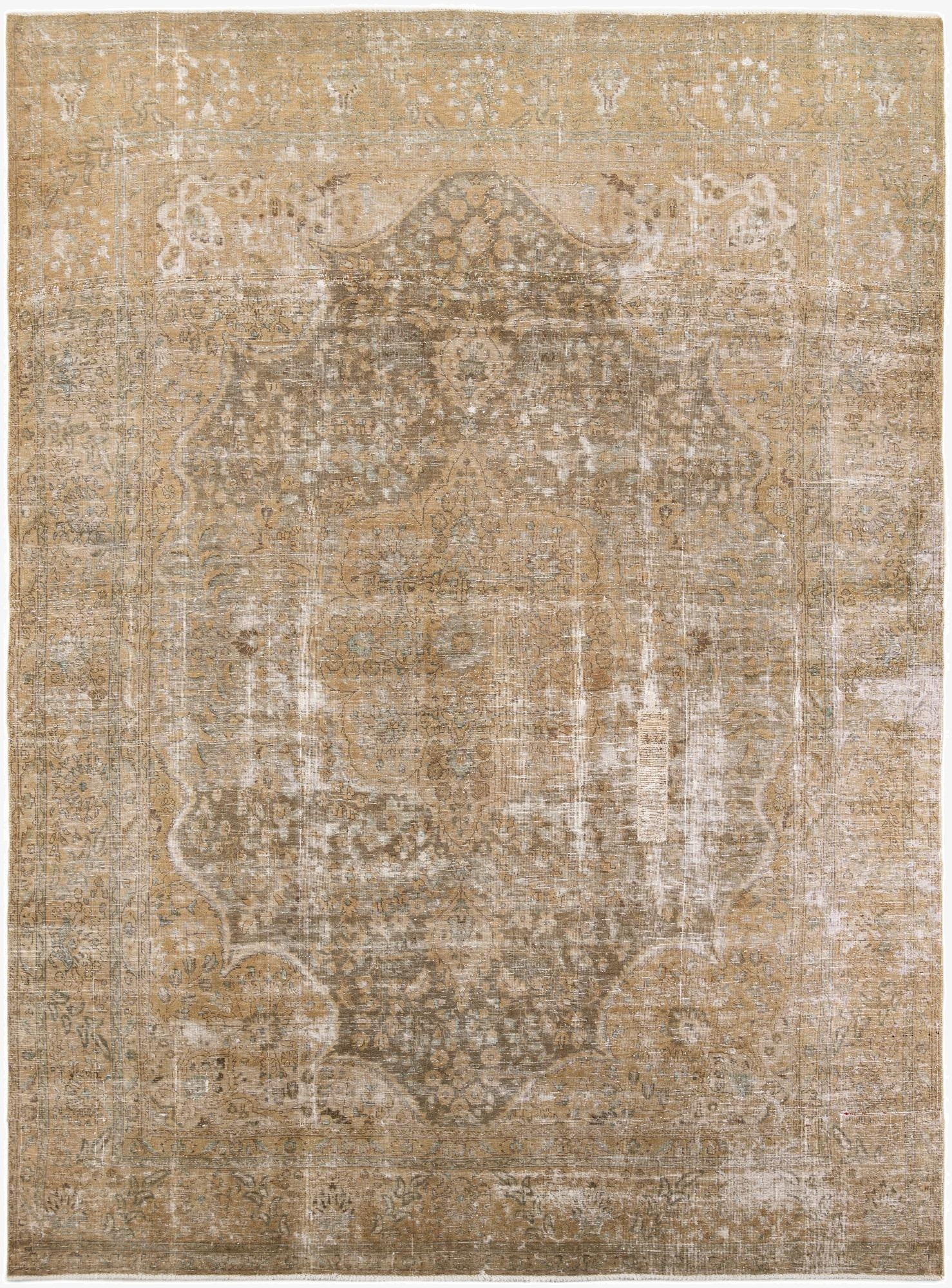 9' 10 x 13' 3  Hand Knotted Ultra Vintage Persian Wool Rug