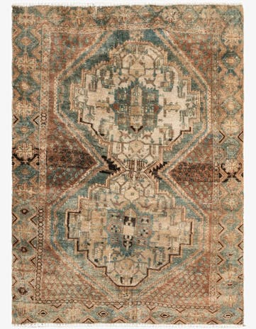 3' 8 x 5' Hand Knotted Ultra Vintage Persian Wool Rug