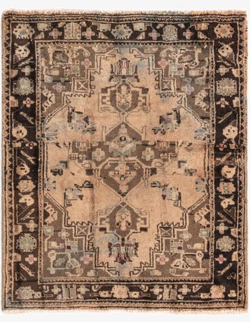 3' 3 x 3' 10 Hand Knotted Ultra Vintage Persian Wool Rug