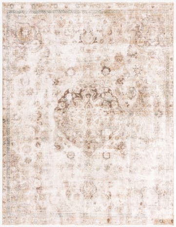 7' 8 x 9' 8 Hand Knotted Ultra Vintage Persian Wool Rug