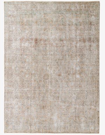 8' x 10' 10 Hand Knotted Ultra Vintage Persian Wool Rug