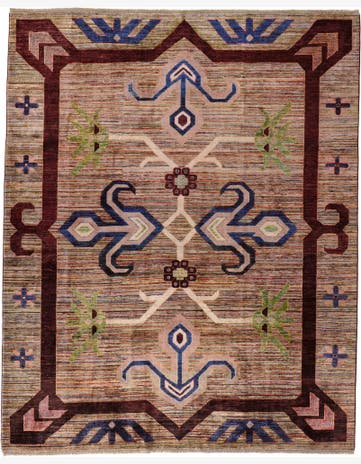 8' x 9' 10 Hand Knotted Ziegler Modern Rug