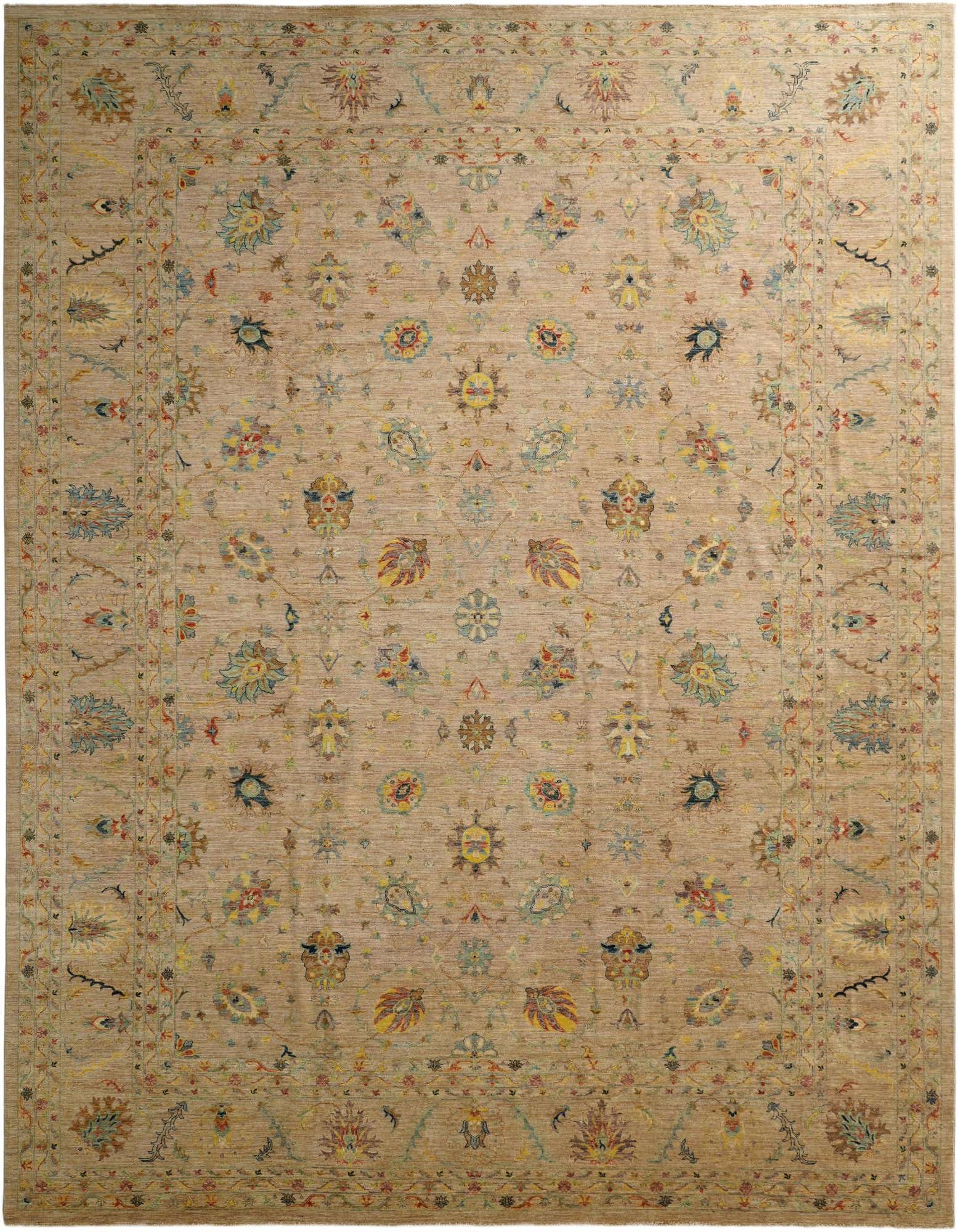 12' 9 x 16' 6 Hand Knotted Ziegler Oriental Rug