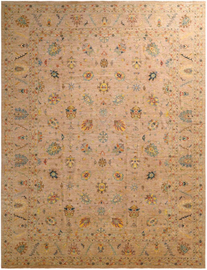 Detail image of 12' 9 x 16' 6 Hand Knotted Ziegler Oriental Rug