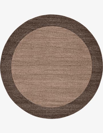 Light Brown Angelica Round Rug