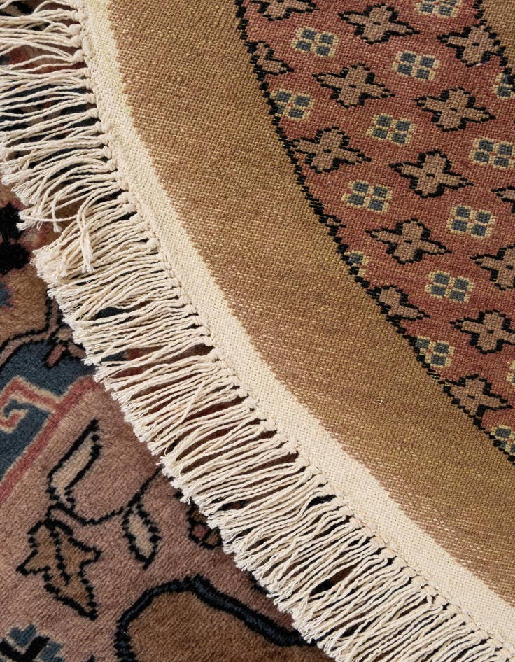 Detail image of 4' x 4' 1  Hand Knotted Bokhara Oriental Wool Round Rug