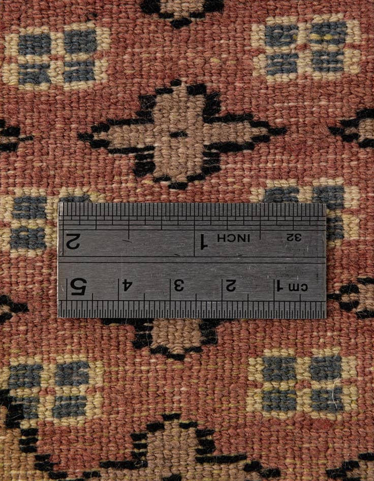 Detail image of 4' x 4' 1  Hand Knotted Bokhara Oriental Wool Round Rug