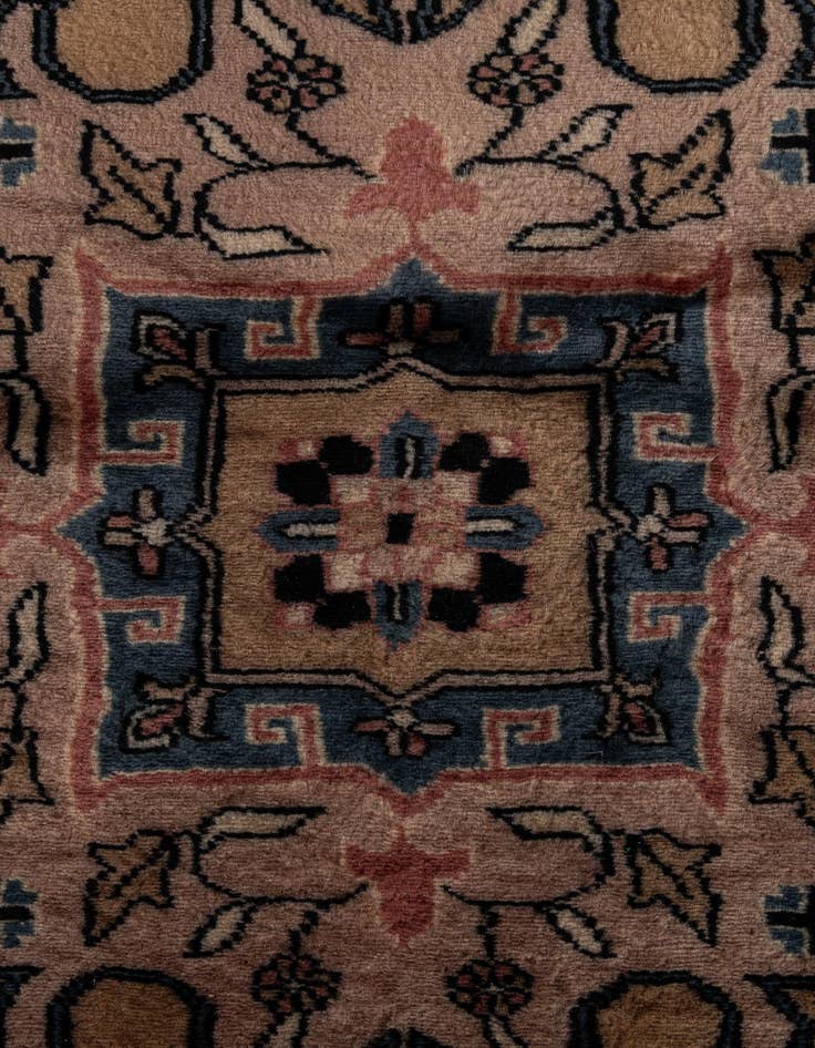 Detail image of 4' x 4' 1  Hand Knotted Bokhara Oriental Wool Round Rug