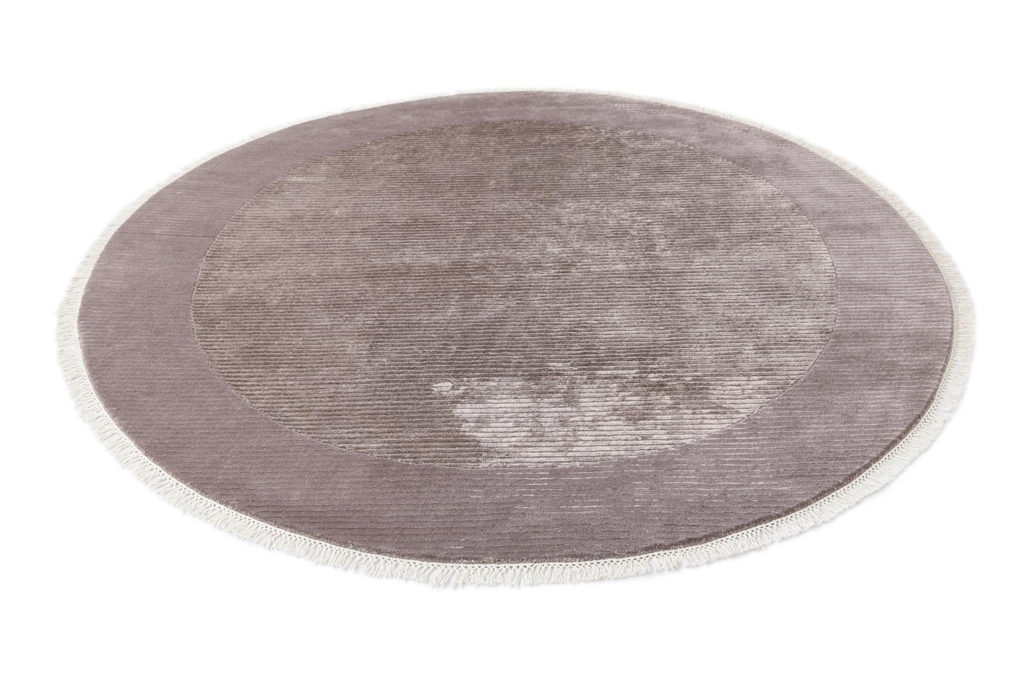 6' 8 x 6' 8 Hand Knotted Darya Wool Round Rug