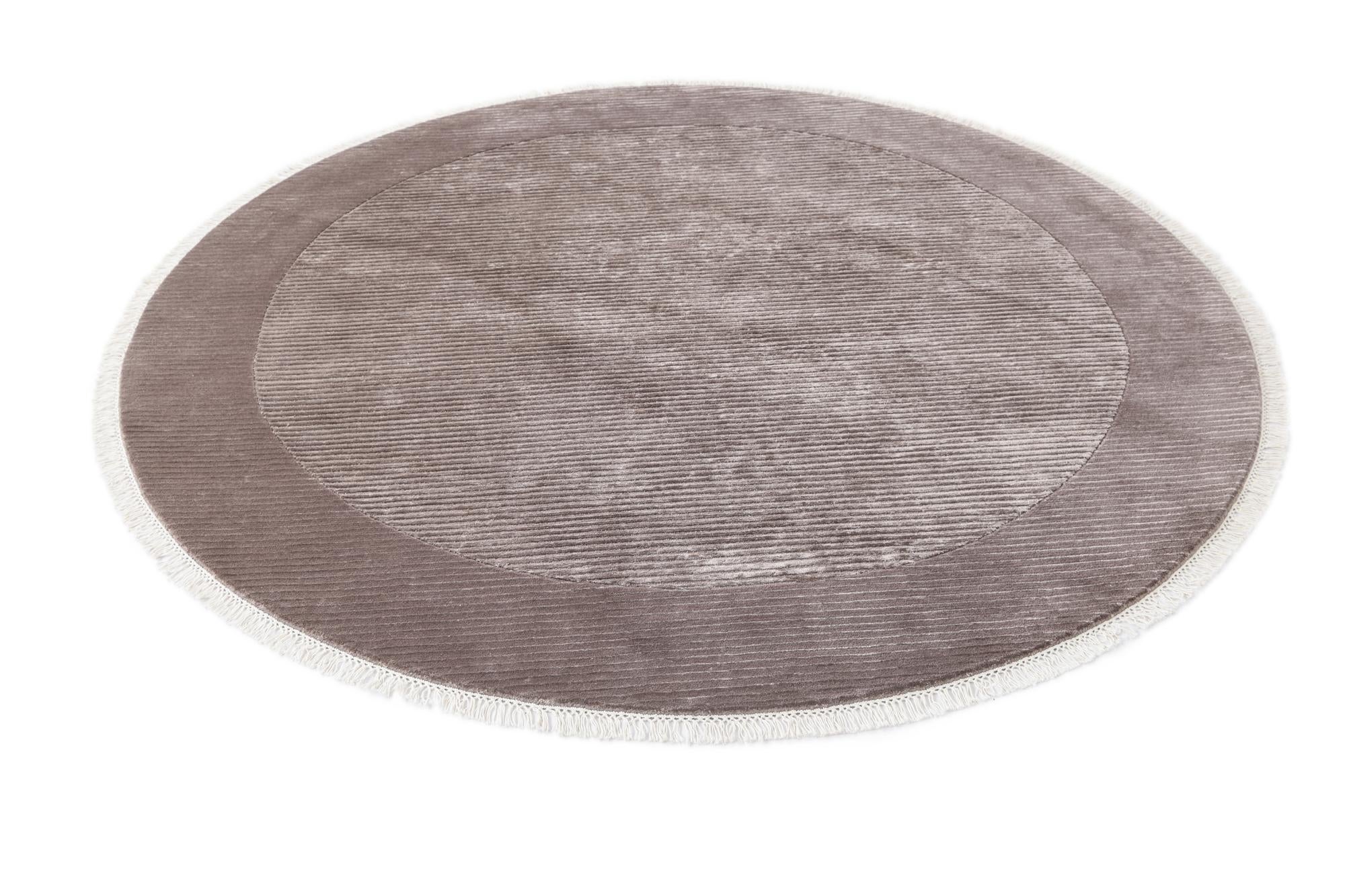 6' 7 x 6' 7 Hand Knotted Darya Wool Round Rug