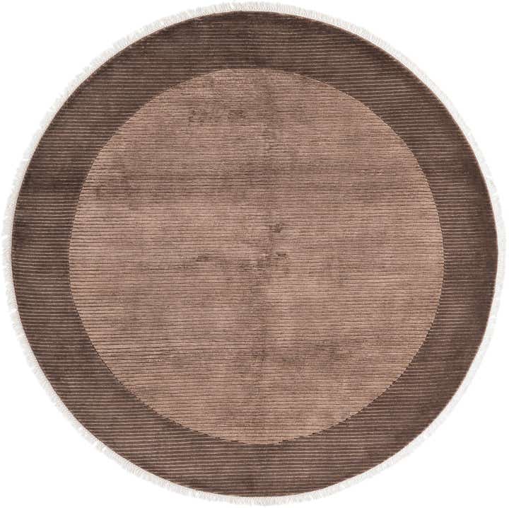 6' 6 x 6' 6 Hand Knotted Darya Wool Round Rug