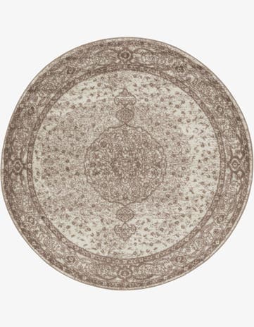 Light Brown Dover Round Rug