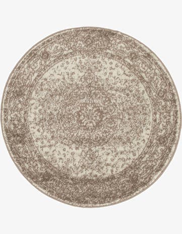 Light Brown Dover Round Rug