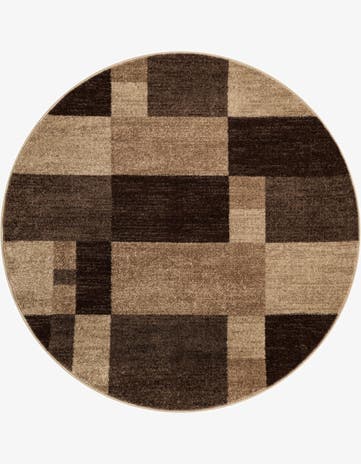Light Brown Equinox Round Rug