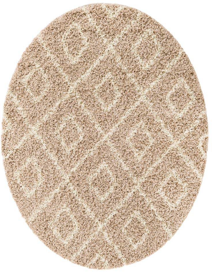 Detail image of 5' 3 x 5' 3 Lattice Shag Round Rug
