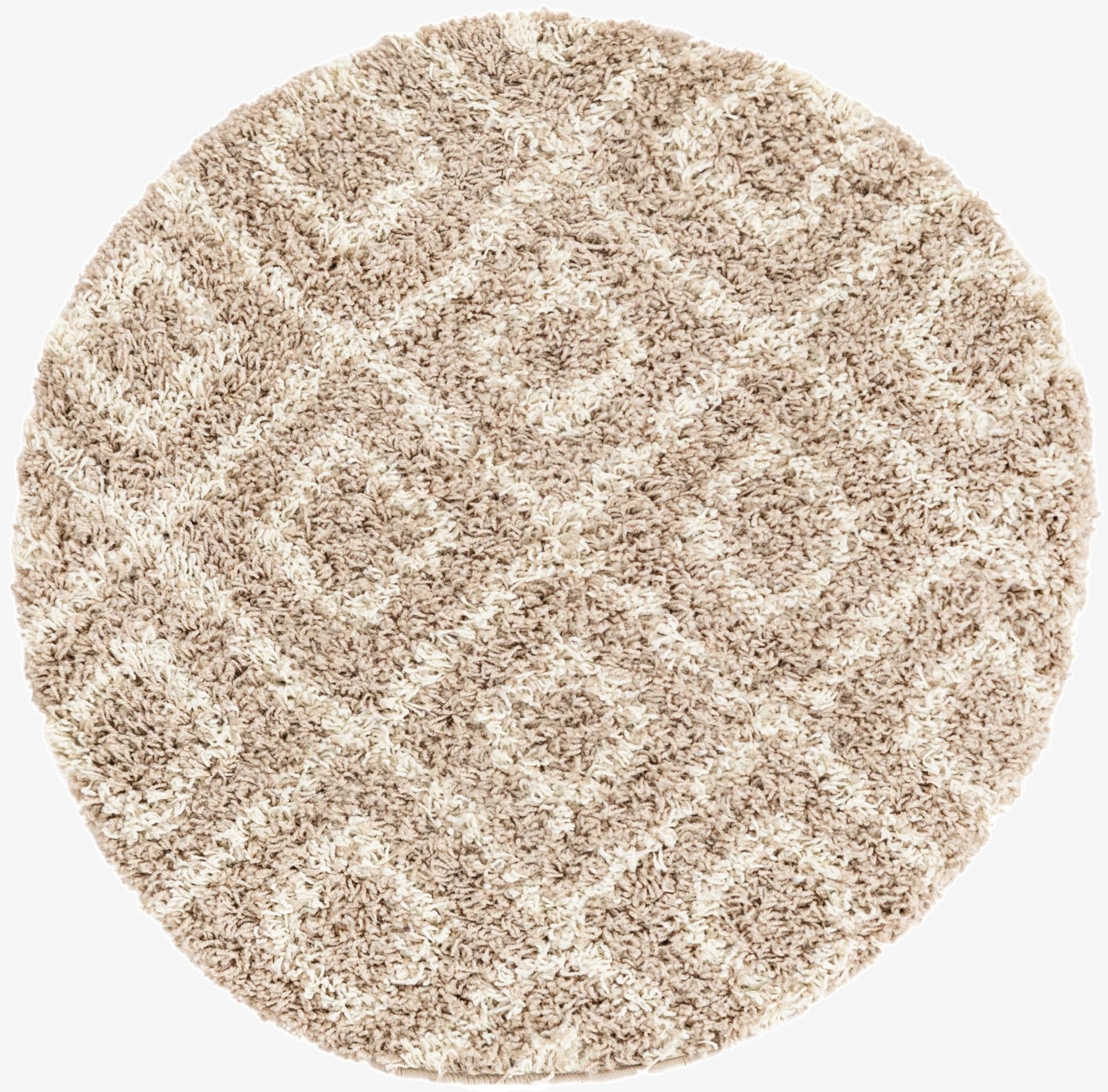 100cm x 100cm Trellis Shag Round Rug