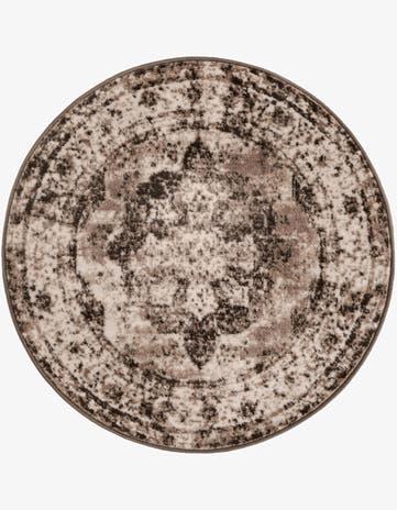 Light Brown Monaco Round Rug