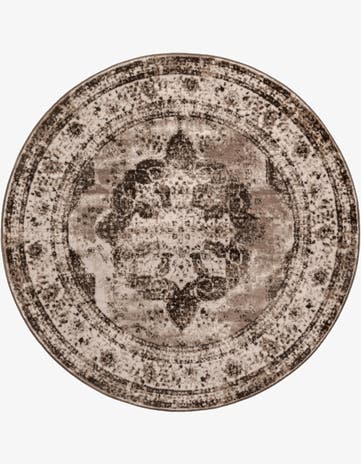 Light Brown Monte Carlo Round Rug