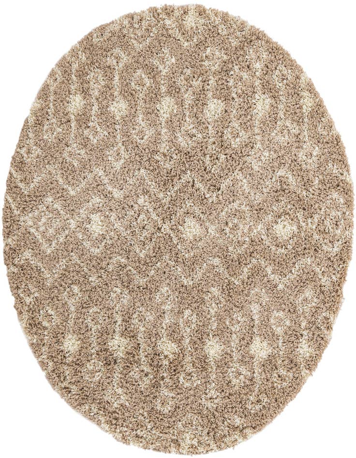 Detail image of 5' 3 x 5' 3 Moroccan Trellis Shag Round Rug