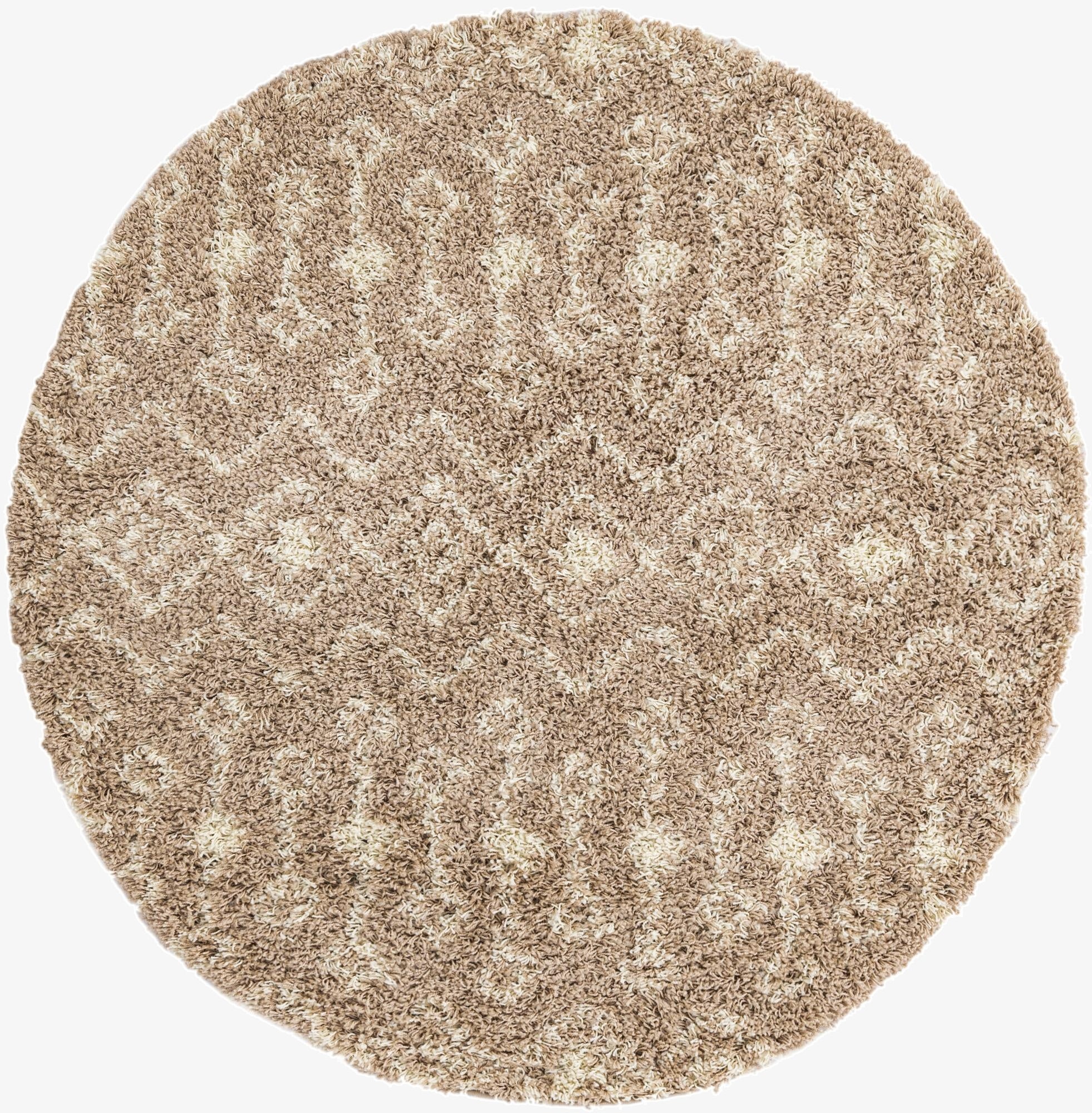 Primary image 5' 3 x 5' 3 Moroccan Trellis Shag Round Rug