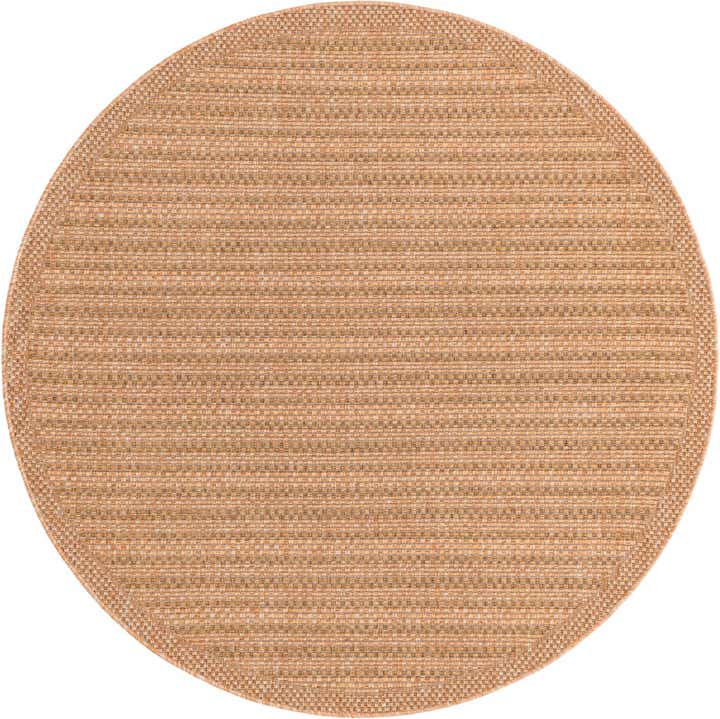 6' x 6' Easy-Clean Border Indoor / Outdoor Round Rug
