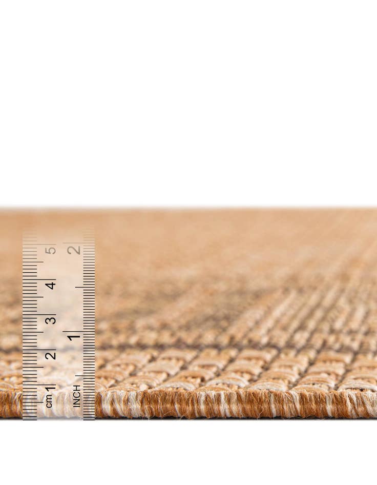 Detail image of 6' x 6' Easy-Clean Border Indoor / Outdoor Round Rug
