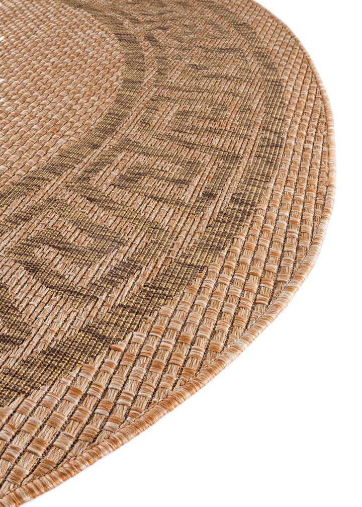 6' x 6' Easy-Clean Border Indoor / Outdoor Round Rug