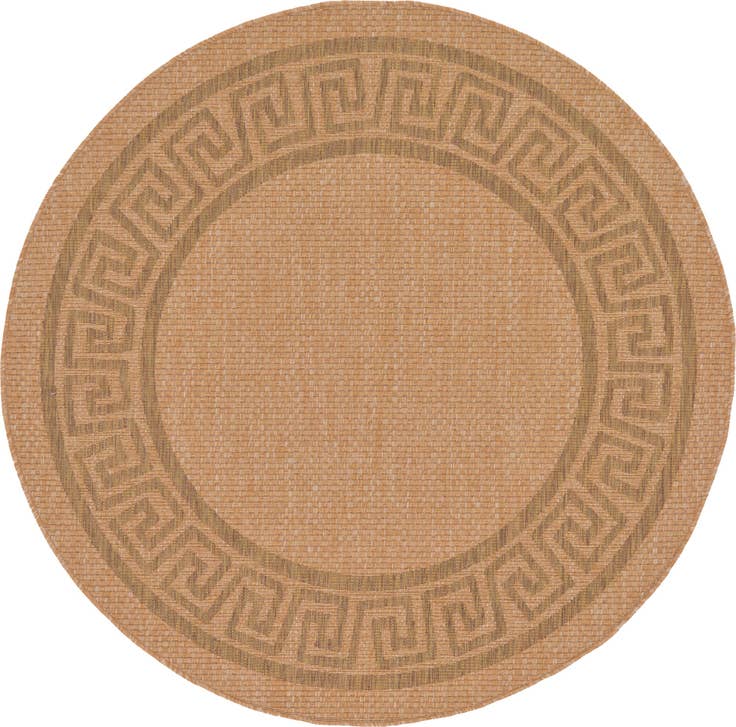 Detail image of 6' x 6' Easy-Clean Border Indoor / Outdoor Round Rug