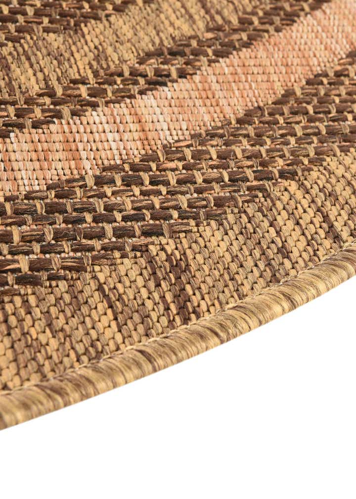 6' x 6' Easy-Clean Border Indoor / Outdoor Round Rug
