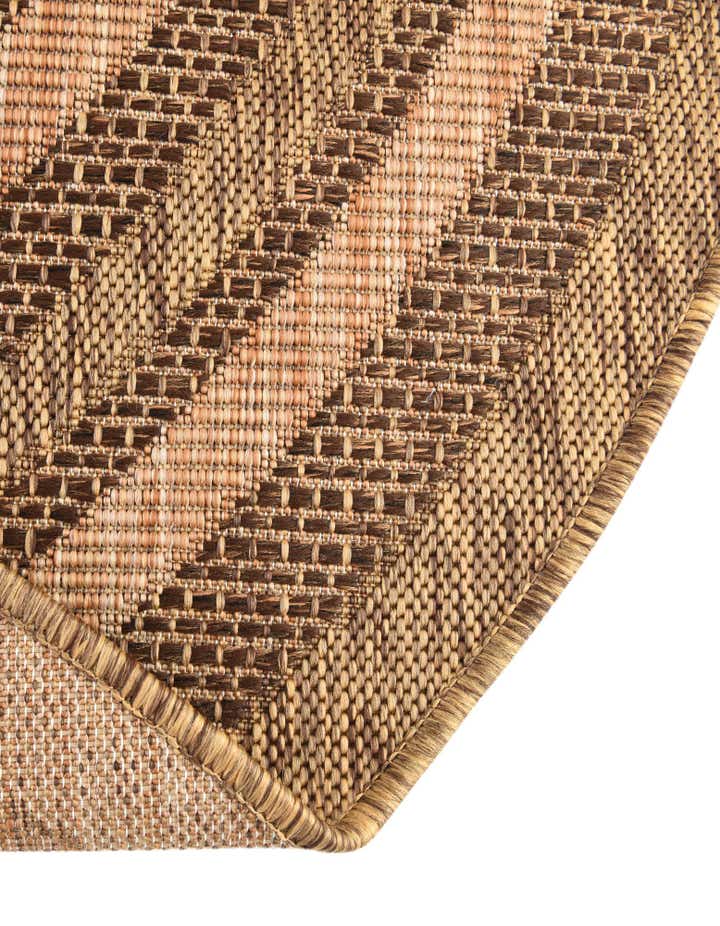 6' x 6' Easy-Clean Border Indoor / Outdoor Round Rug