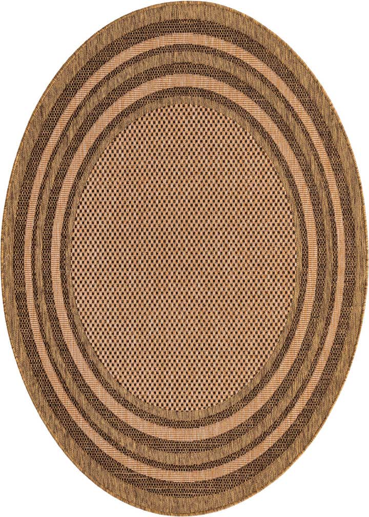6' x 6' Easy-Clean Border Indoor / Outdoor Round Rug