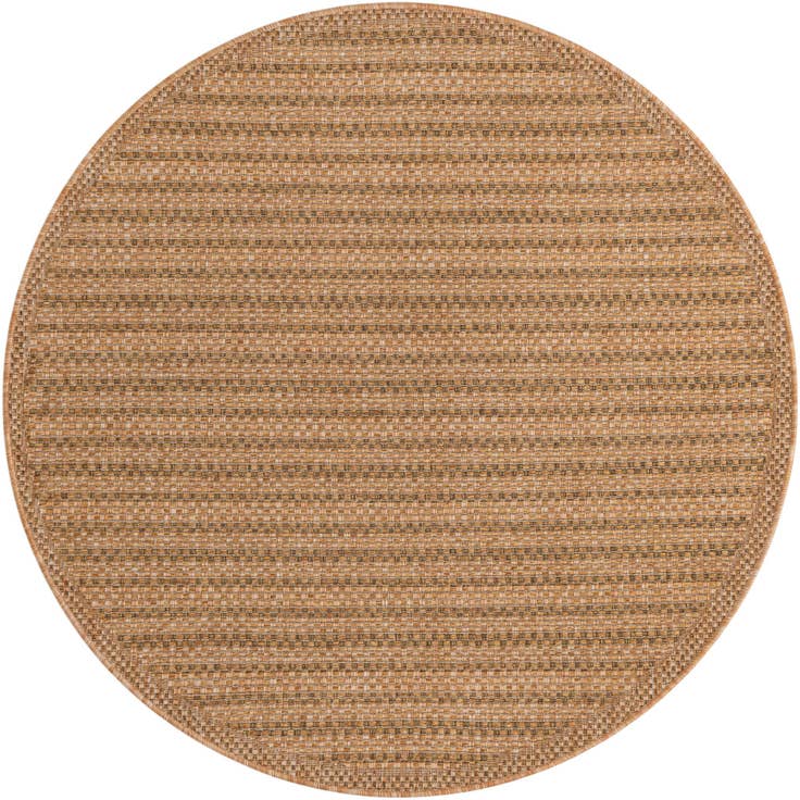 Detail image of 5' 3 x 5' 3 Easy-Clean Border Indoor / Outdoor Round Rug