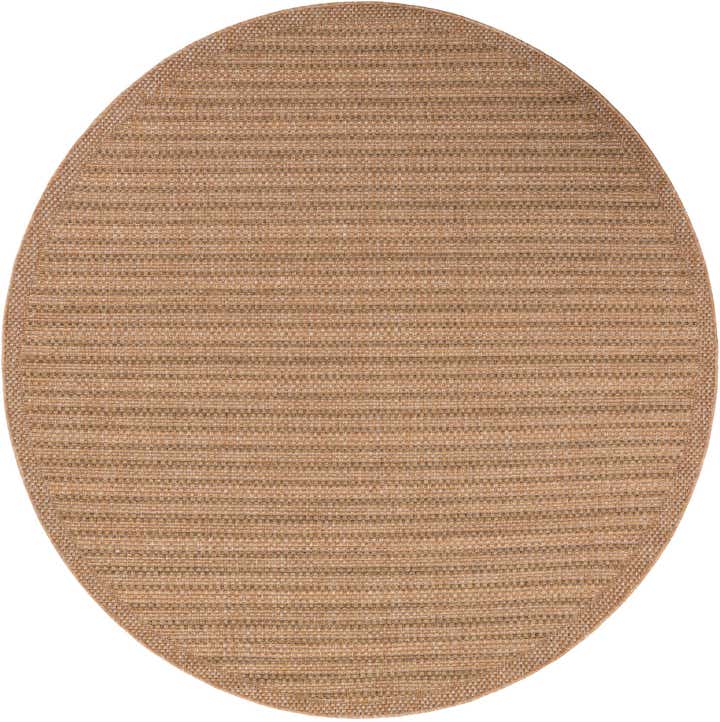 7' 10 x 7' 10 Easy-Clean Border Indoor / Outdoor Round Rug