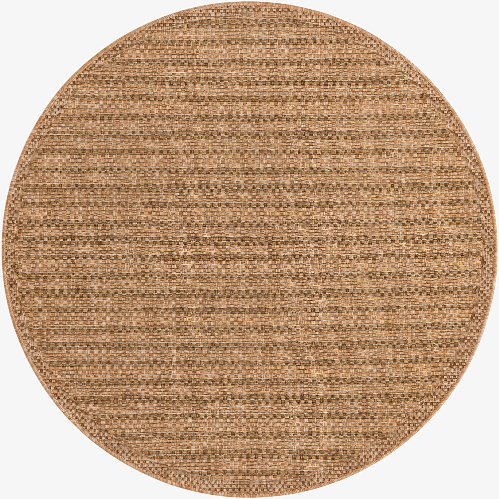 5' 3 x 5' 3  Washable Border Indoor / Outdoor Round Rug