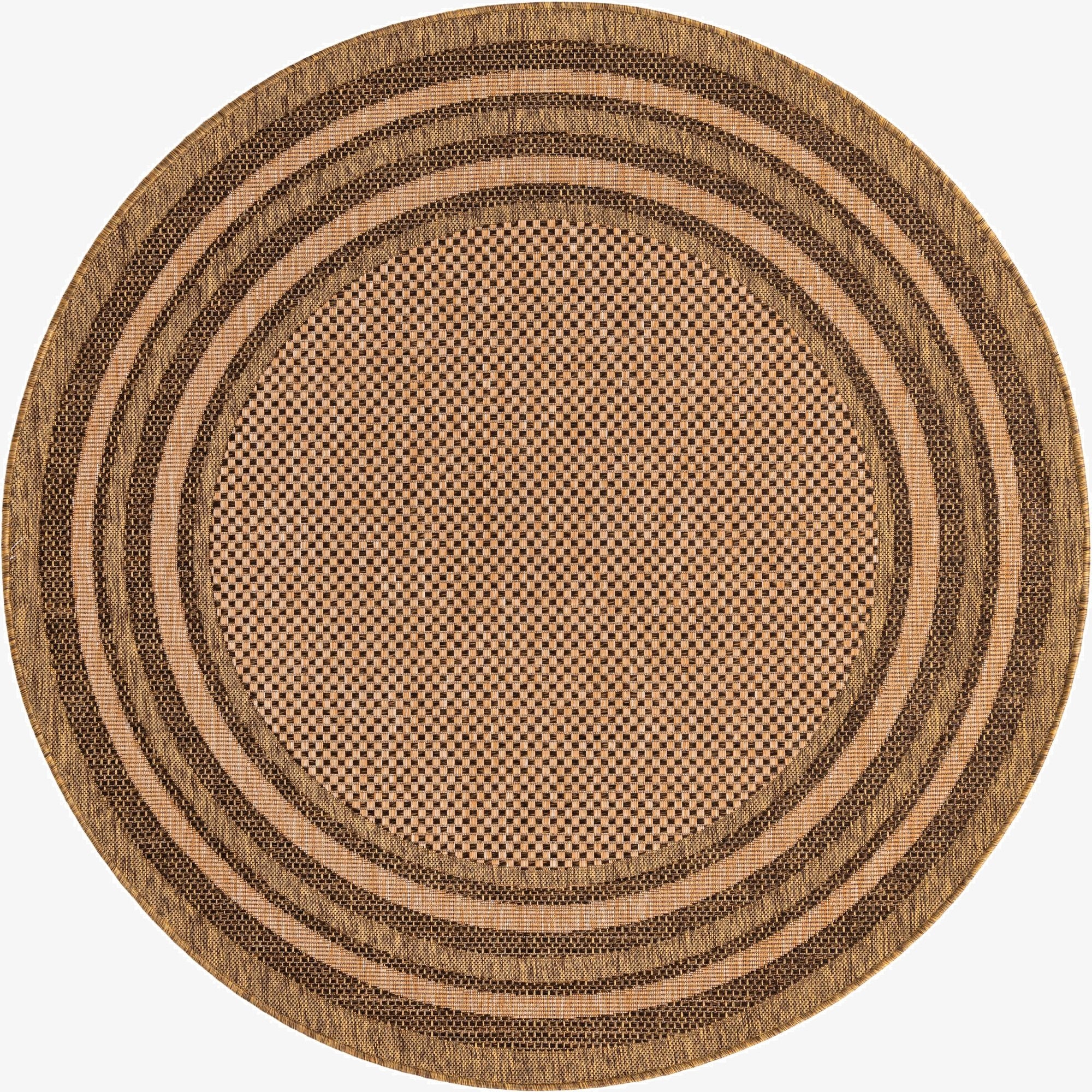 Primary image 6' x 6'  Washable Border Indoor / Outdoor Round Rug