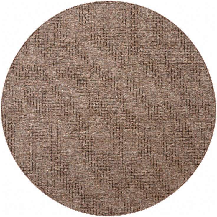 Detail image of 6' x 6' Easy-Clean Checkered Indoor / Outdoor Round Rug