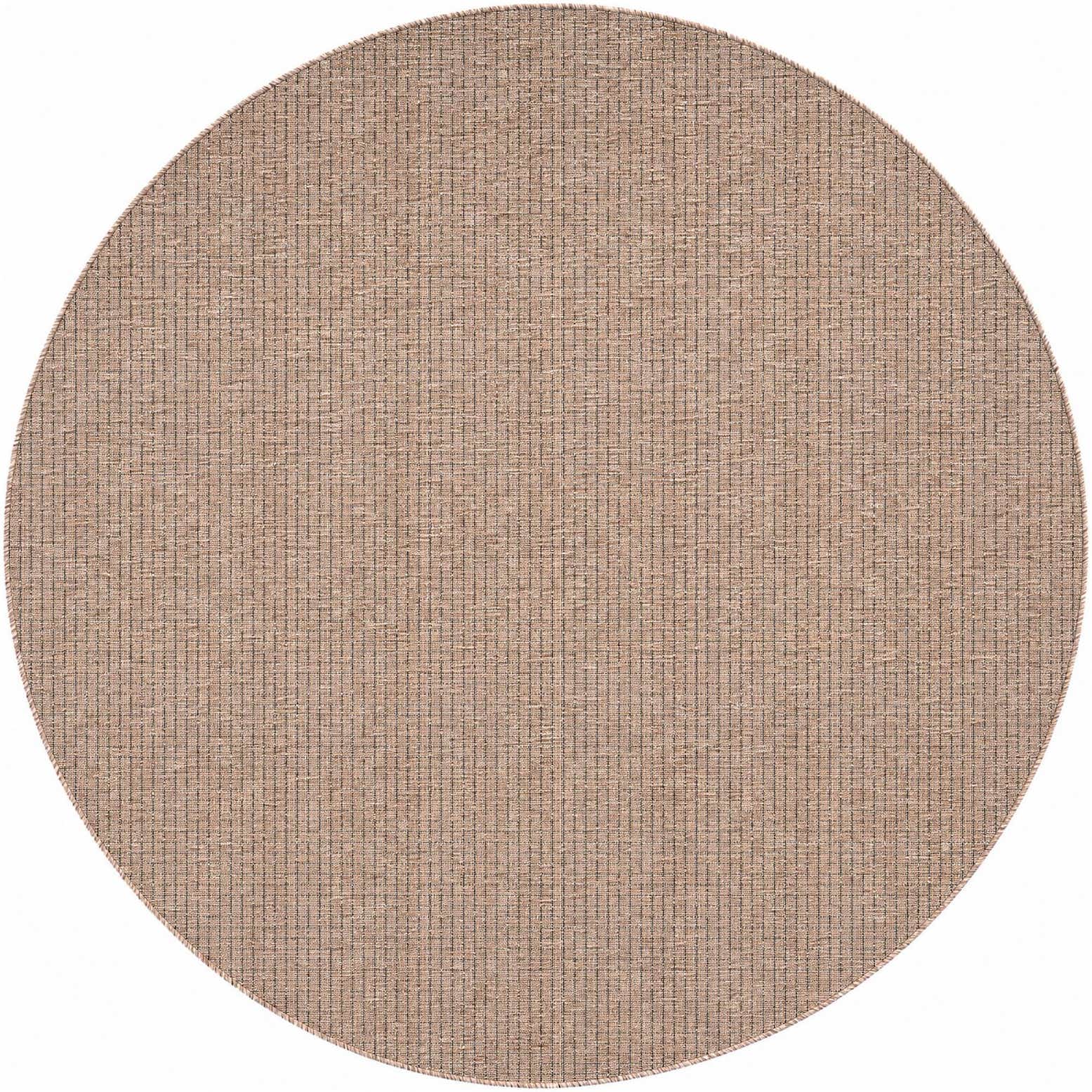 7' 10 x 7' 10 Easy-Clean Checkered Indoor / Outdoor Round Rug