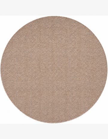 7' 10 x 7' 10 Easy-Clean Checkered Indoor / Outdoor Round Rug
