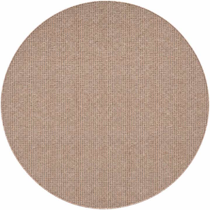 7' 10 x 7' 10 Easy-Clean Checkered Indoor / Outdoor Round Rug