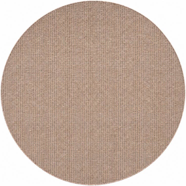 Detail image of 7' 10 x 7' 10 Easy-Clean Checkered Indoor / Outdoor Round Rug