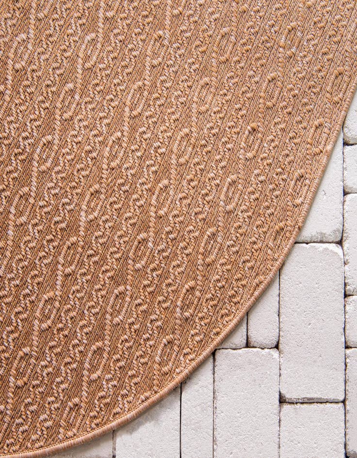Detail image of 6' x 6'  Washable Modern Indoor / Outdoor Round Rug