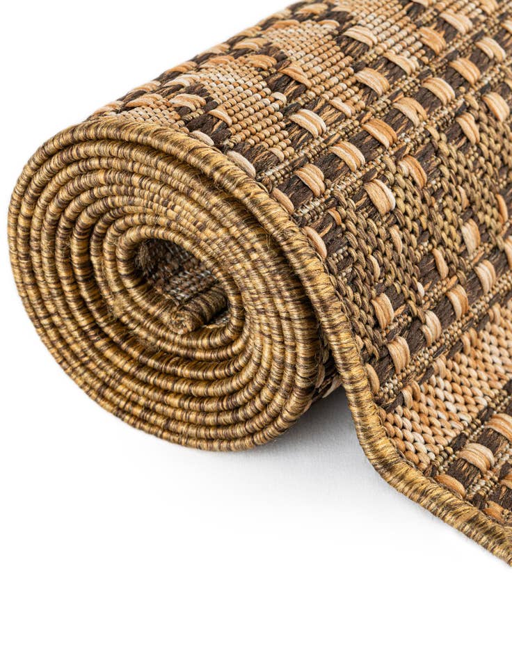 Detail image of 6' x 6'  Washable Modern Indoor / Outdoor Round Rug