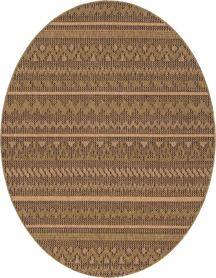Detail image of 6' x 6' Easy-Clean Modern Indoor / Outdoor Round Rug