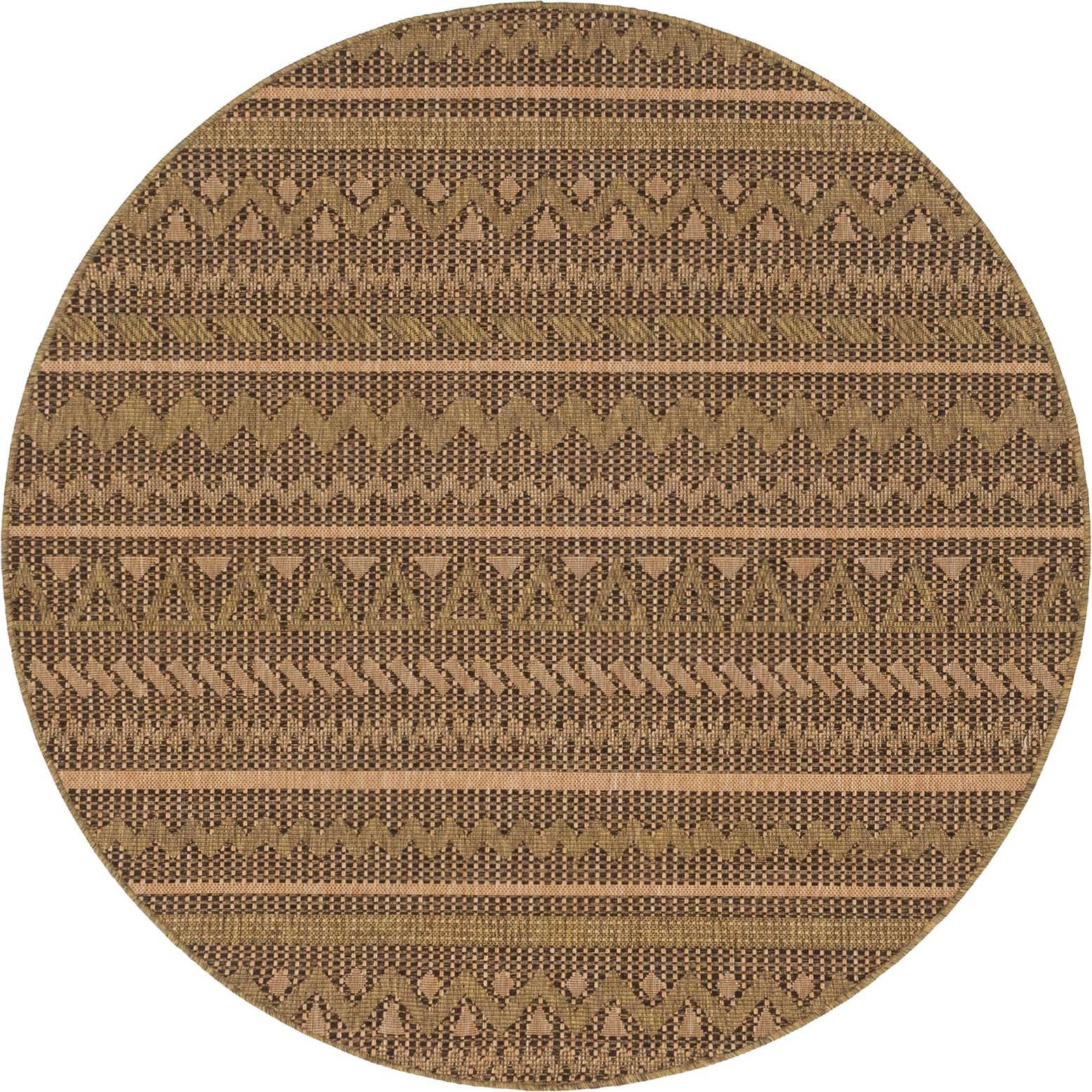 6' x 6' Easy-Clean Modern Indoor / Outdoor Round Rug