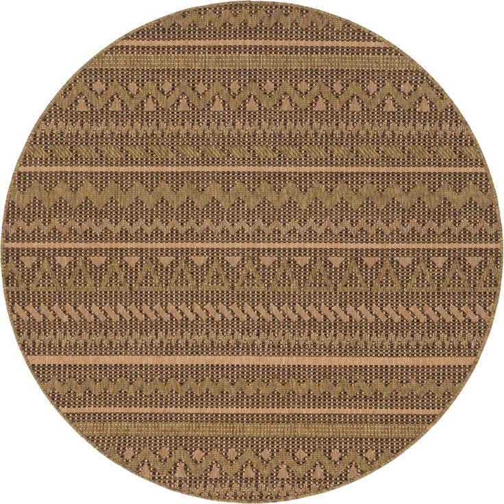Detail image of 6' x 6' Easy-Clean Modern Indoor / Outdoor Round Rug