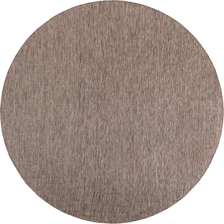 10' x 10' Easy-Clean Solid Indoor / Outdoor Round Rug