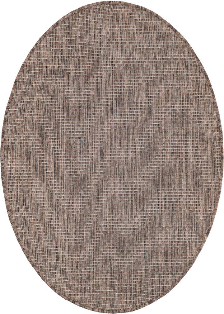 3' 1 x 3' 1 Easy-Clean Solid Indoor / Outdoor Round Rug