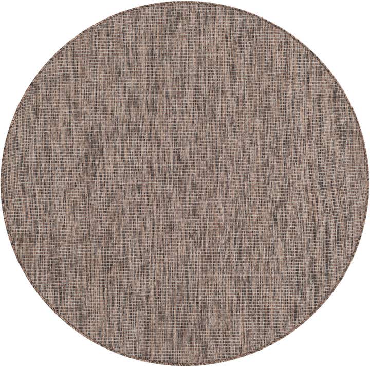 4' 1 x 4' 1 Easy-Clean Solid Indoor / Outdoor Round Rug